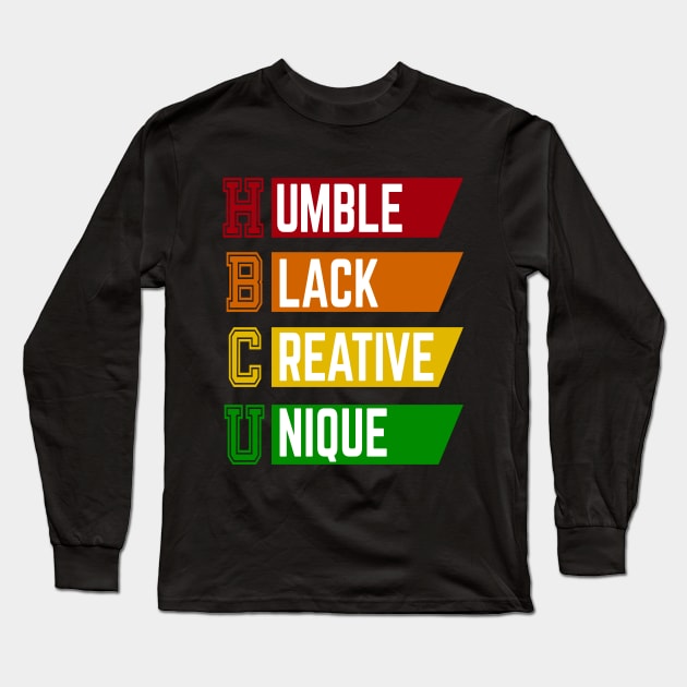 HBCU Grad Alumni Acronym Long Sleeve T-Shirt by blackartmattersshop